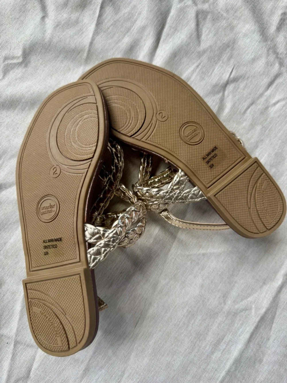 Classy, scrappy, gold sandals